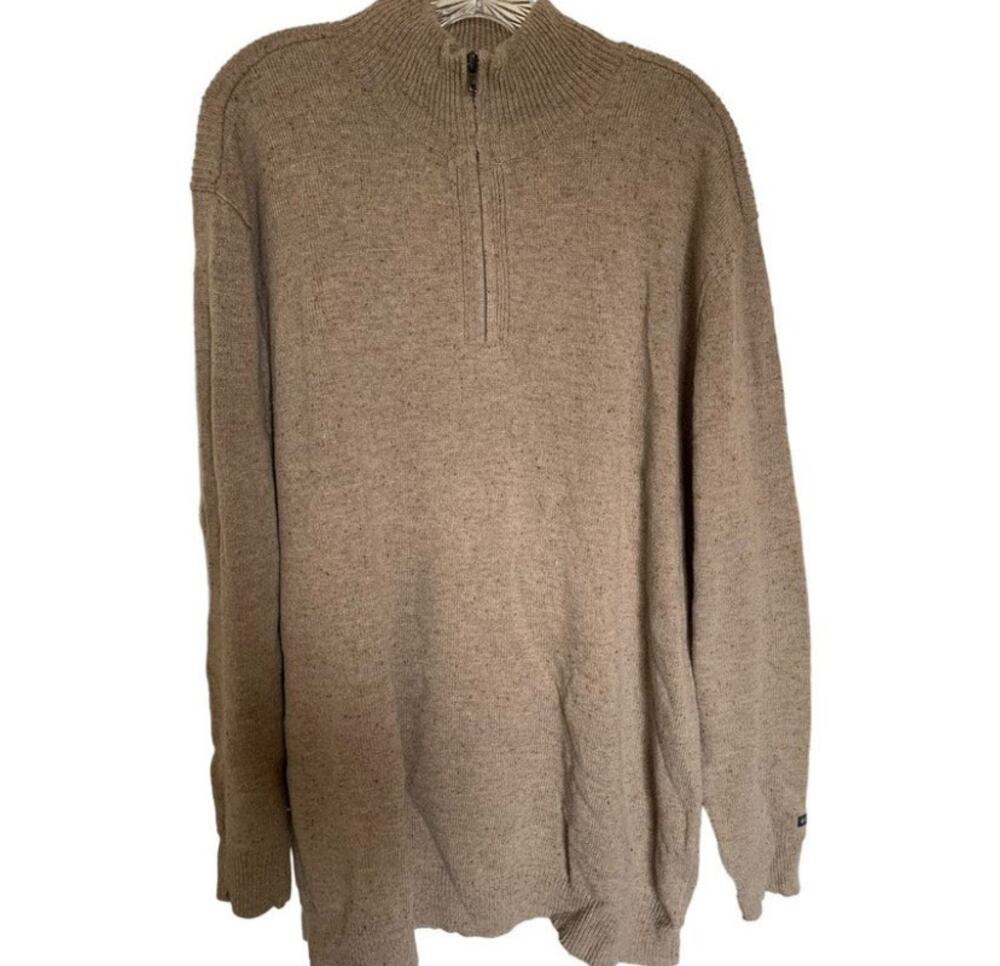 Columbia wool blend 1/4 zip sweater men's XXL outdoor